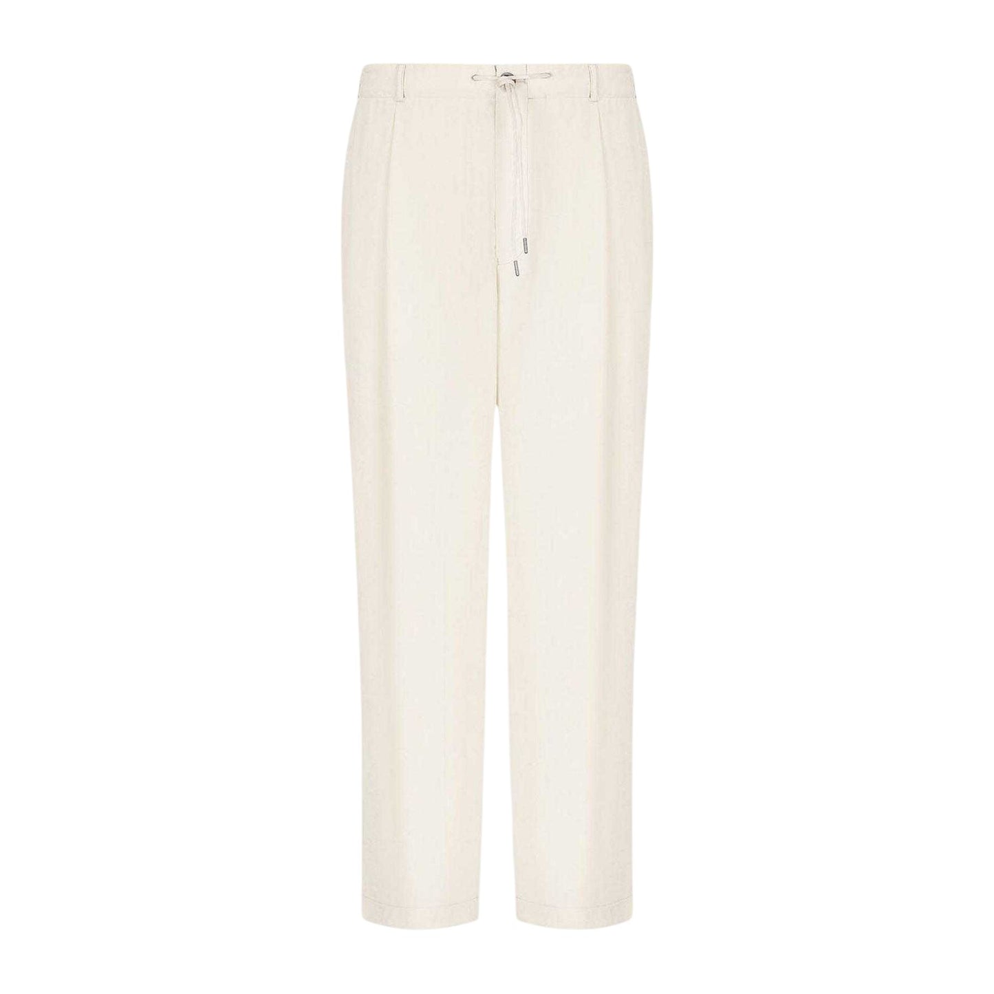Cream - Front - Emporio Armani Mens Trousers