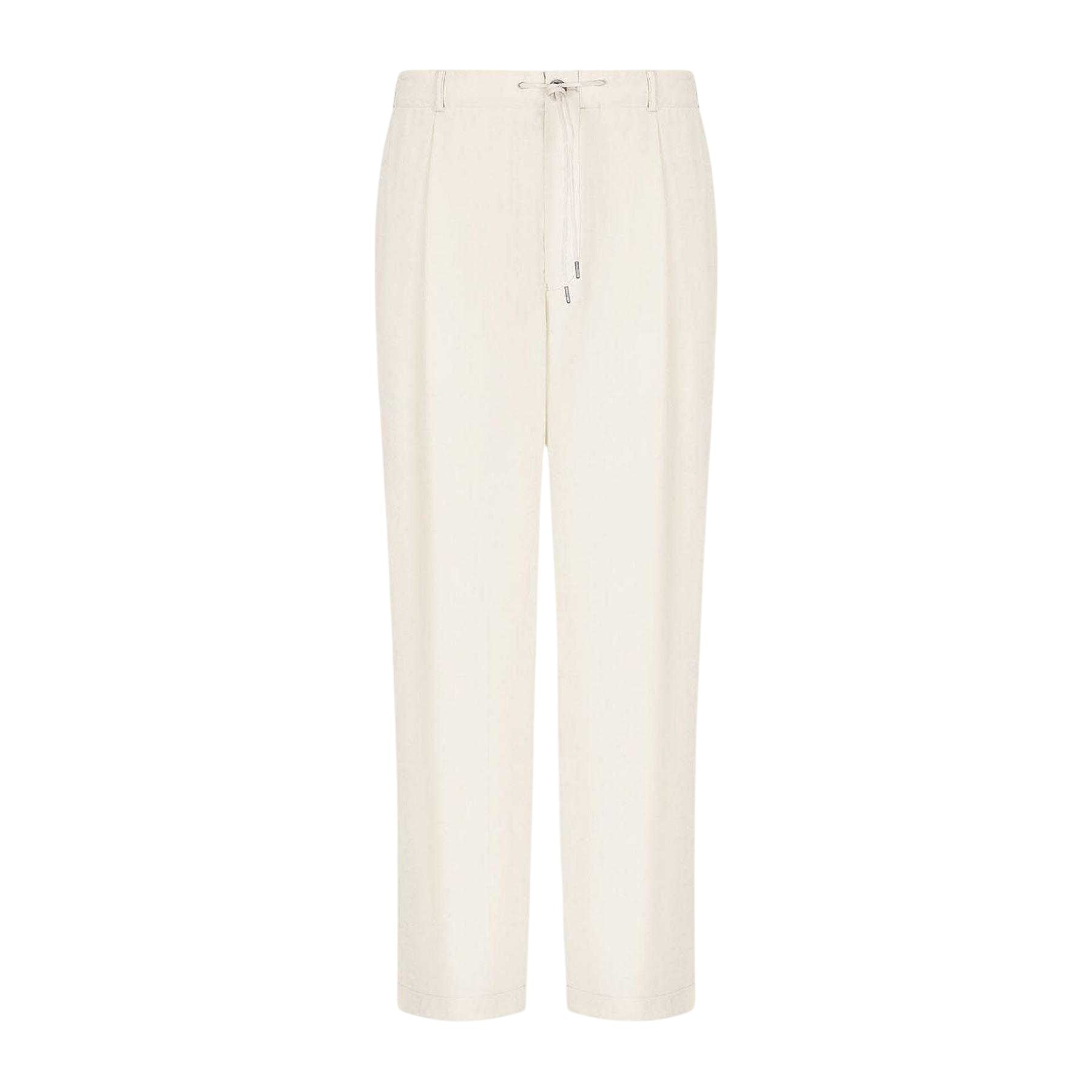 Cream - Front - Emporio Armani Mens Trousers