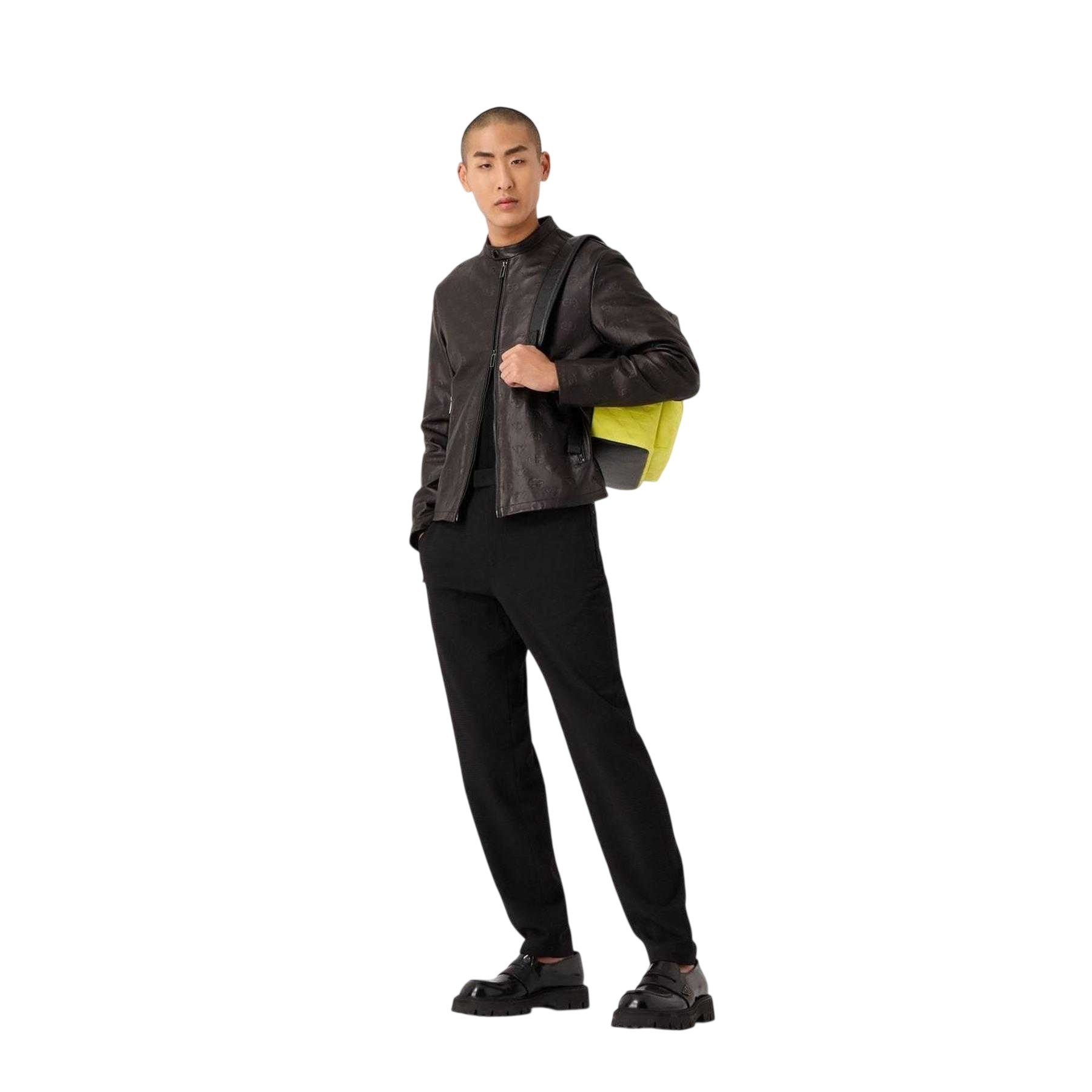 Black - Side - Emporio Armani EA7 Mens Wool Blend Trousers