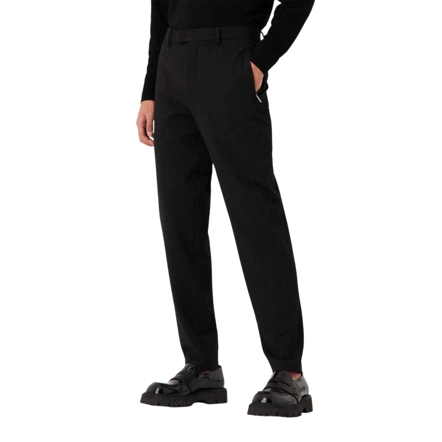 Black - Lifestyle - Emporio Armani EA7 Mens Wool Blend Trousers