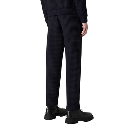 Navy - Back - Emporio Armani EA7 Mens Wool Blend Regular Trousers