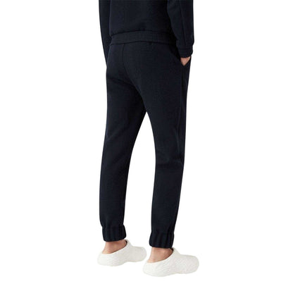 Navy - Back - Emporio Armani EA7 Mens Polyester Blend Tonal Trousers