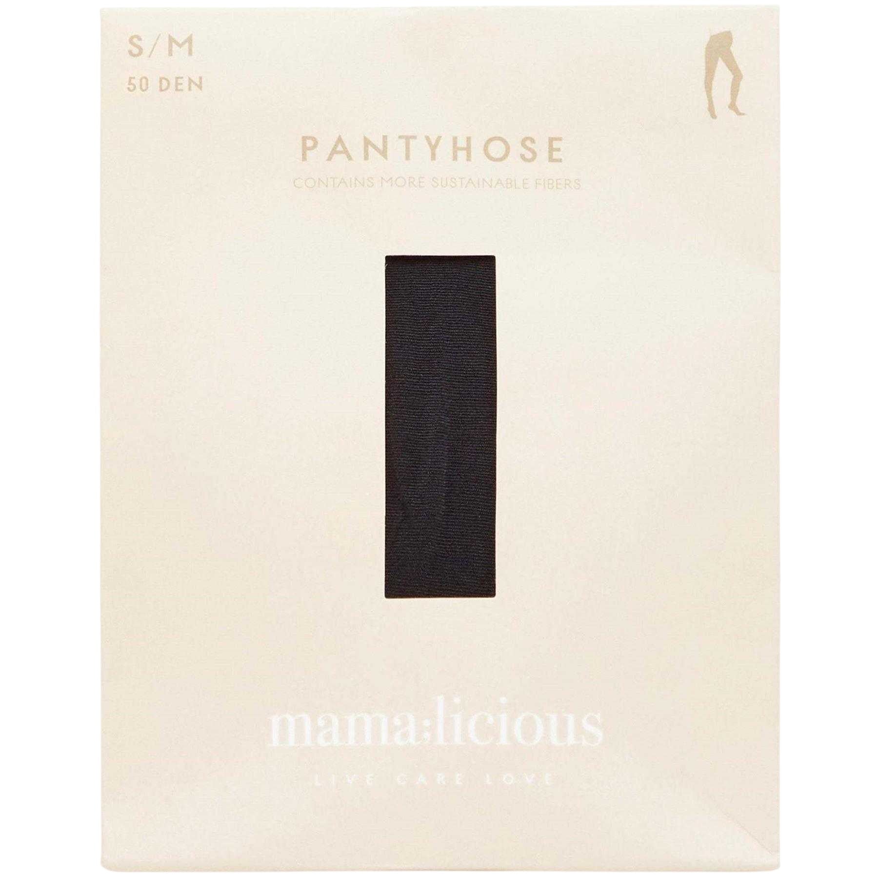 Black - Lifestyle - Mamalicious Womens-Ladies Maternity Tights (Pack of 2)