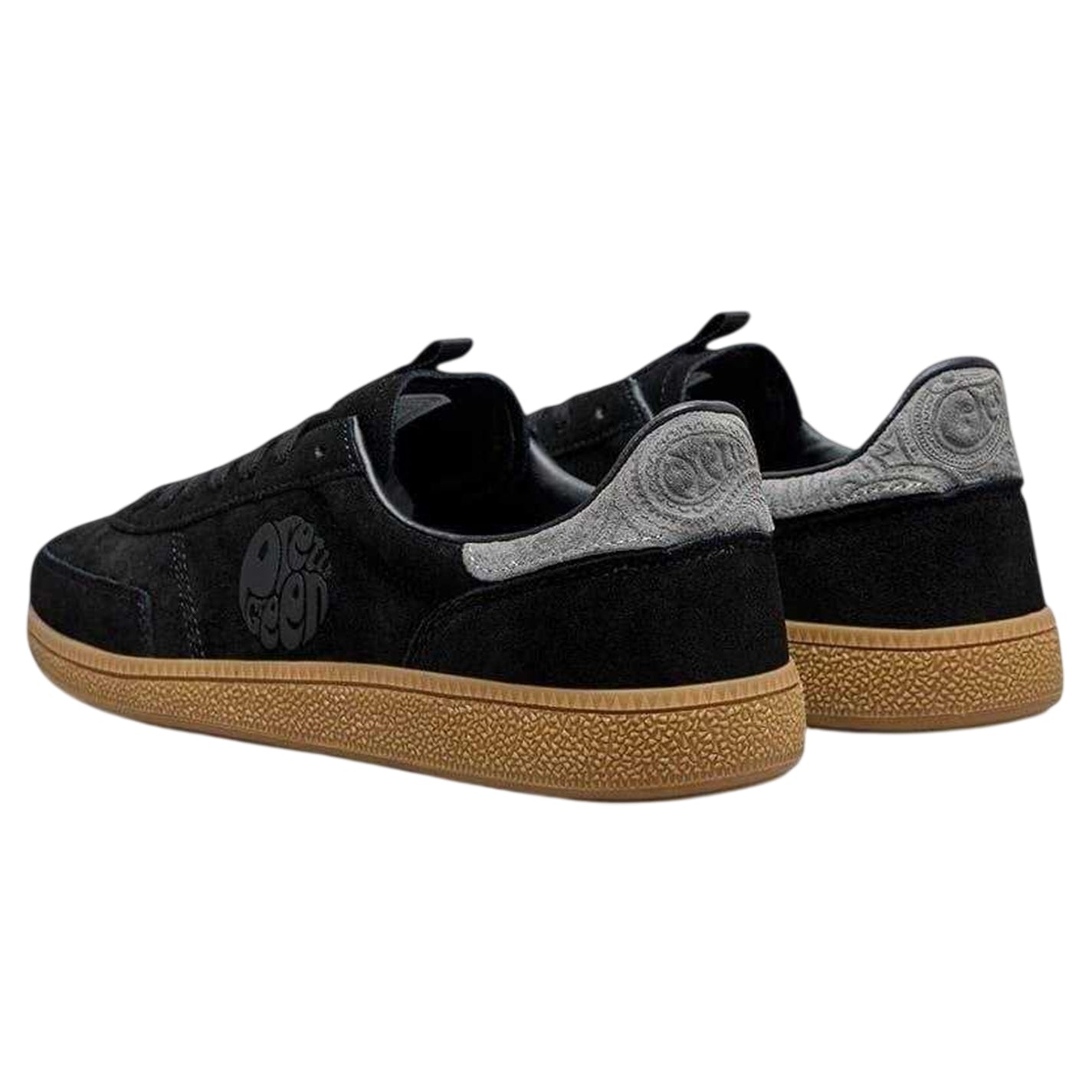 Black-Gum - Back - Pretty Green Mens Suede Trainers