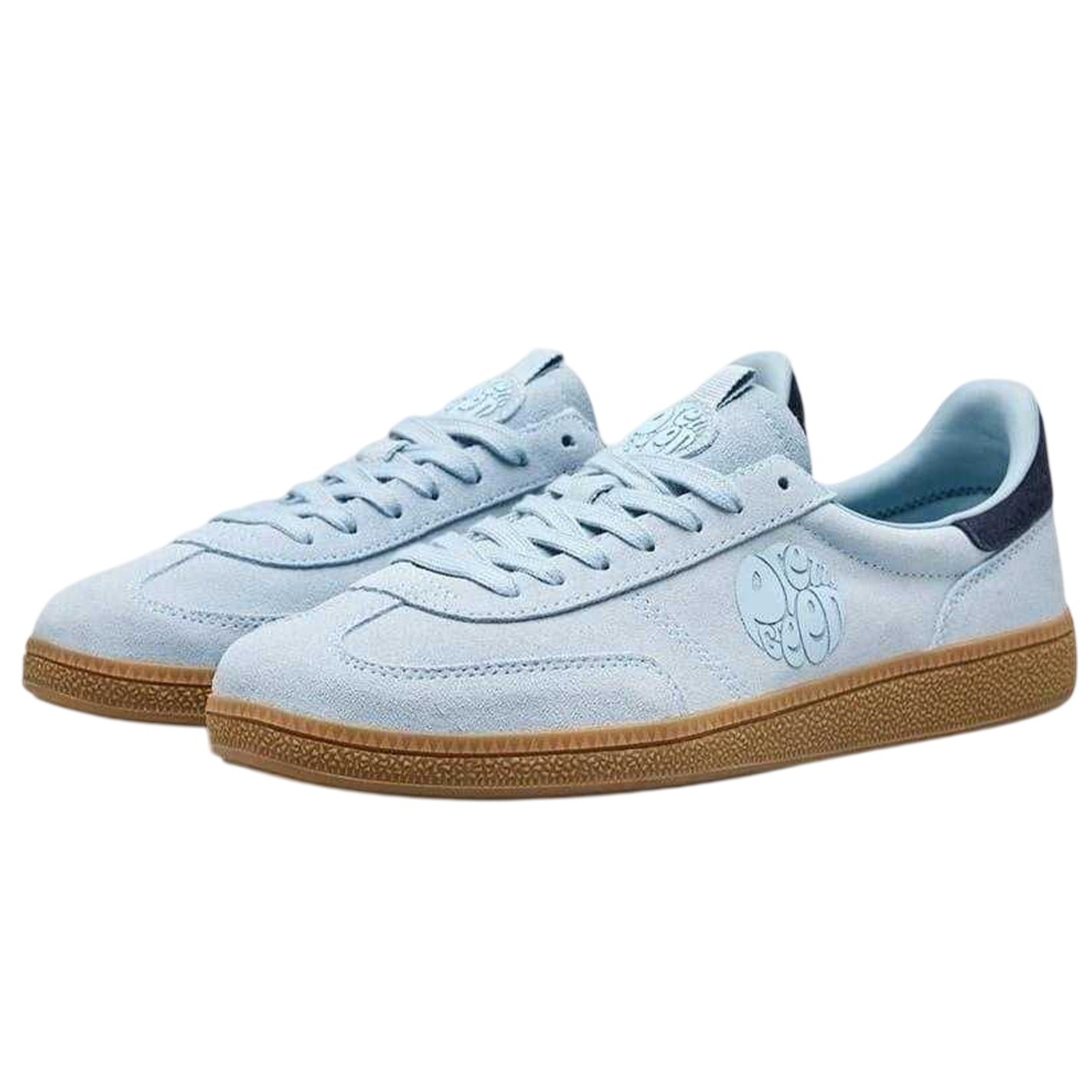 Powder Blue - Lifestyle - Pretty Green Mens Suede Trainers