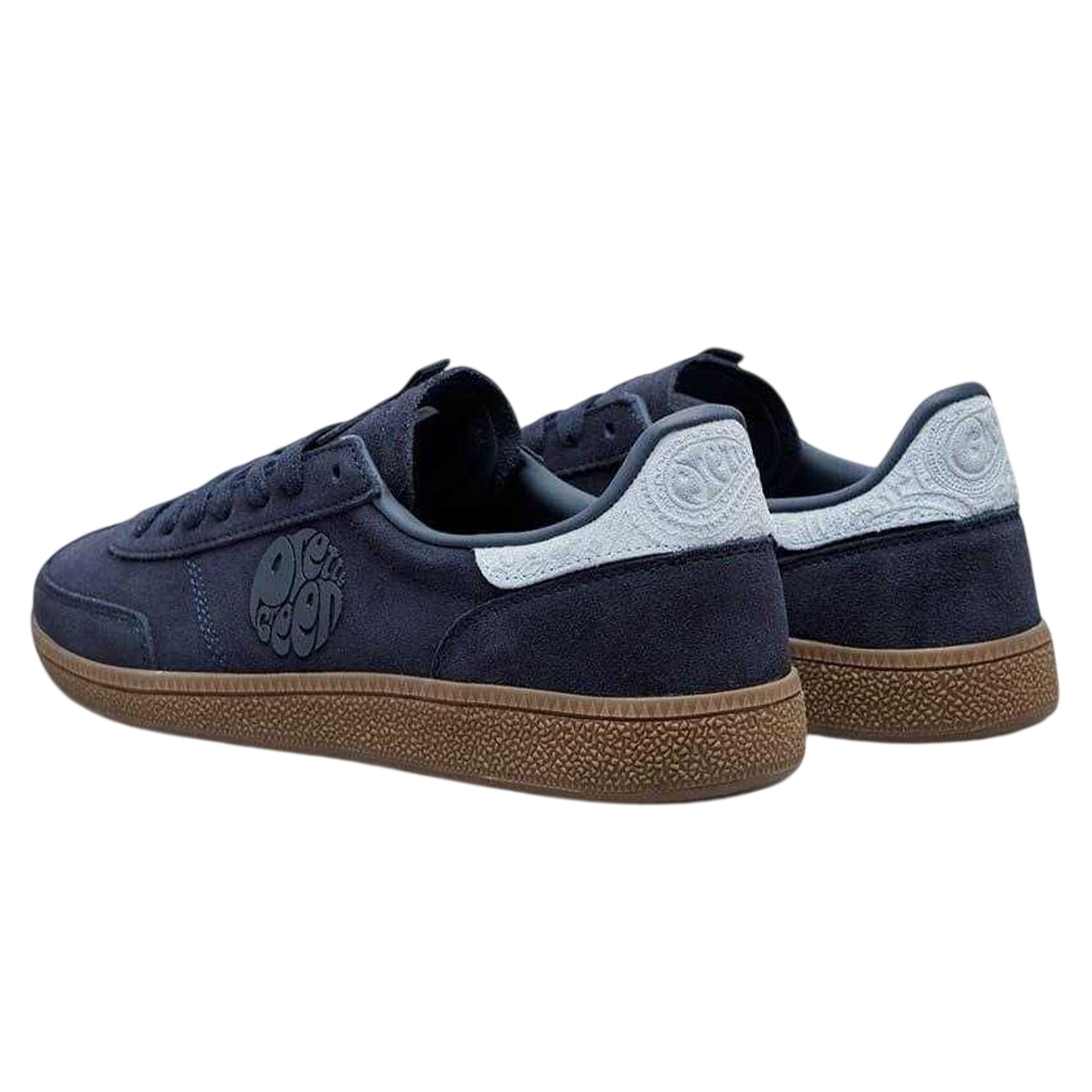 Navy - Back - Pretty Green Mens Suede Trainers