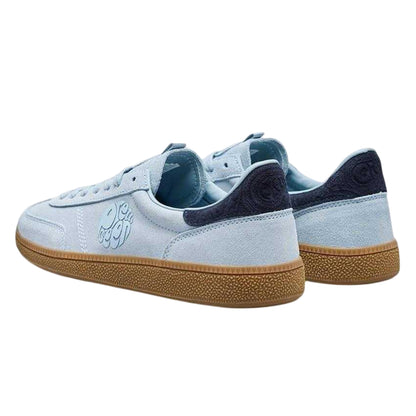 Powder Blue - Back - Pretty Green Mens Suede Trainers
