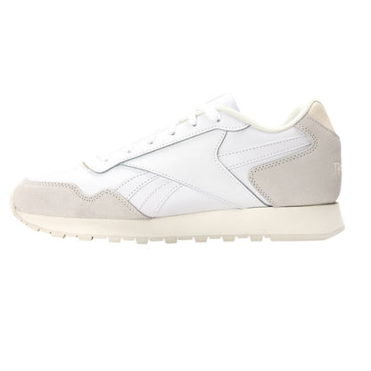 White-Grey - Back - Reebok Mens Glide Leather Flat Trainers