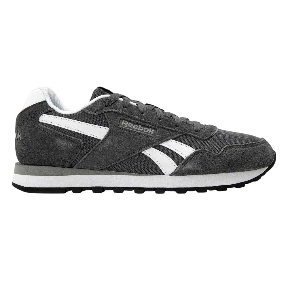 Grey Five-White - Front - Reebok Mens Glide Leather Flat Trainers