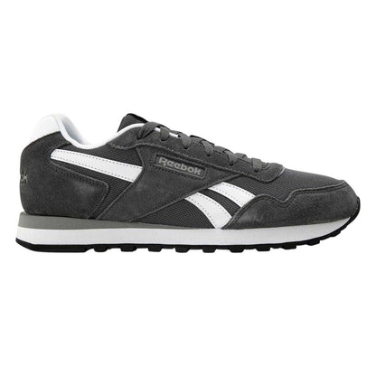 Grey Five-White - Front - Reebok Mens Glide Leather Flat Trainers