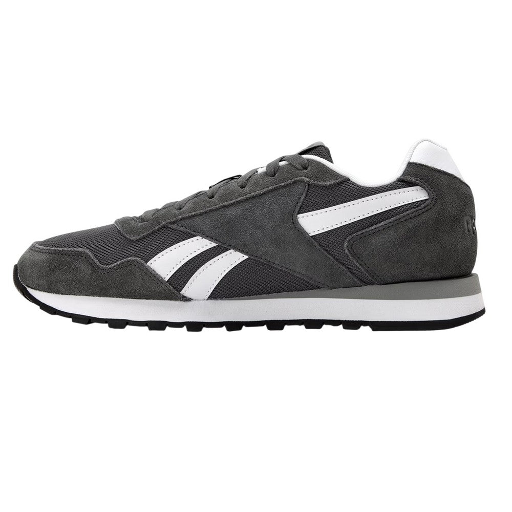 Grey Five-White - Back - Reebok Mens Glide Leather Flat Trainers