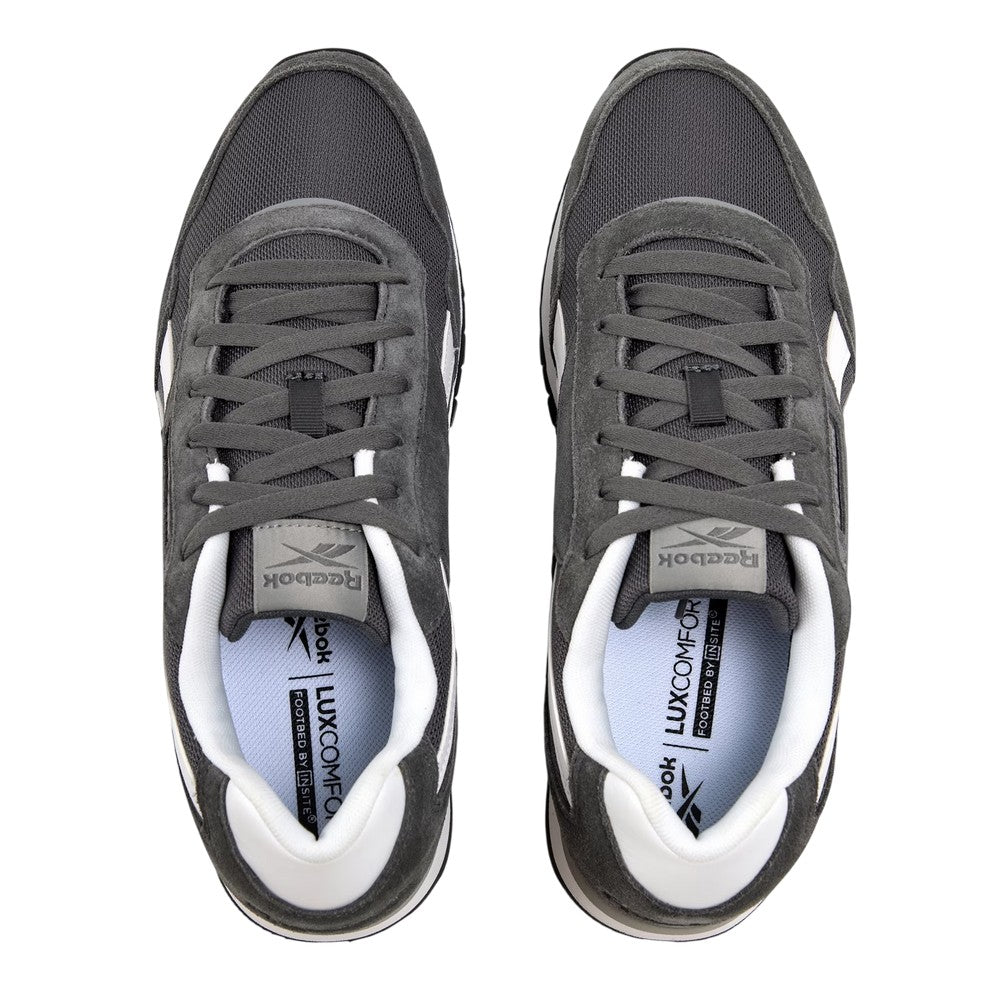 Grey Five-White - Side - Reebok Mens Glide Leather Flat Trainers