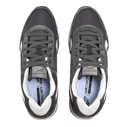 Grey Five-White - Side - Reebok Mens Glide Leather Flat Trainers