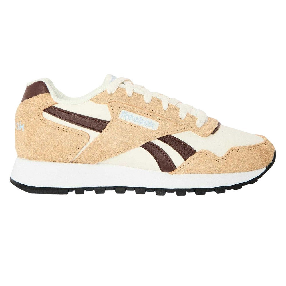Chalk-Tan - Front - Reebok Mens Glide Leather Flat Trainers