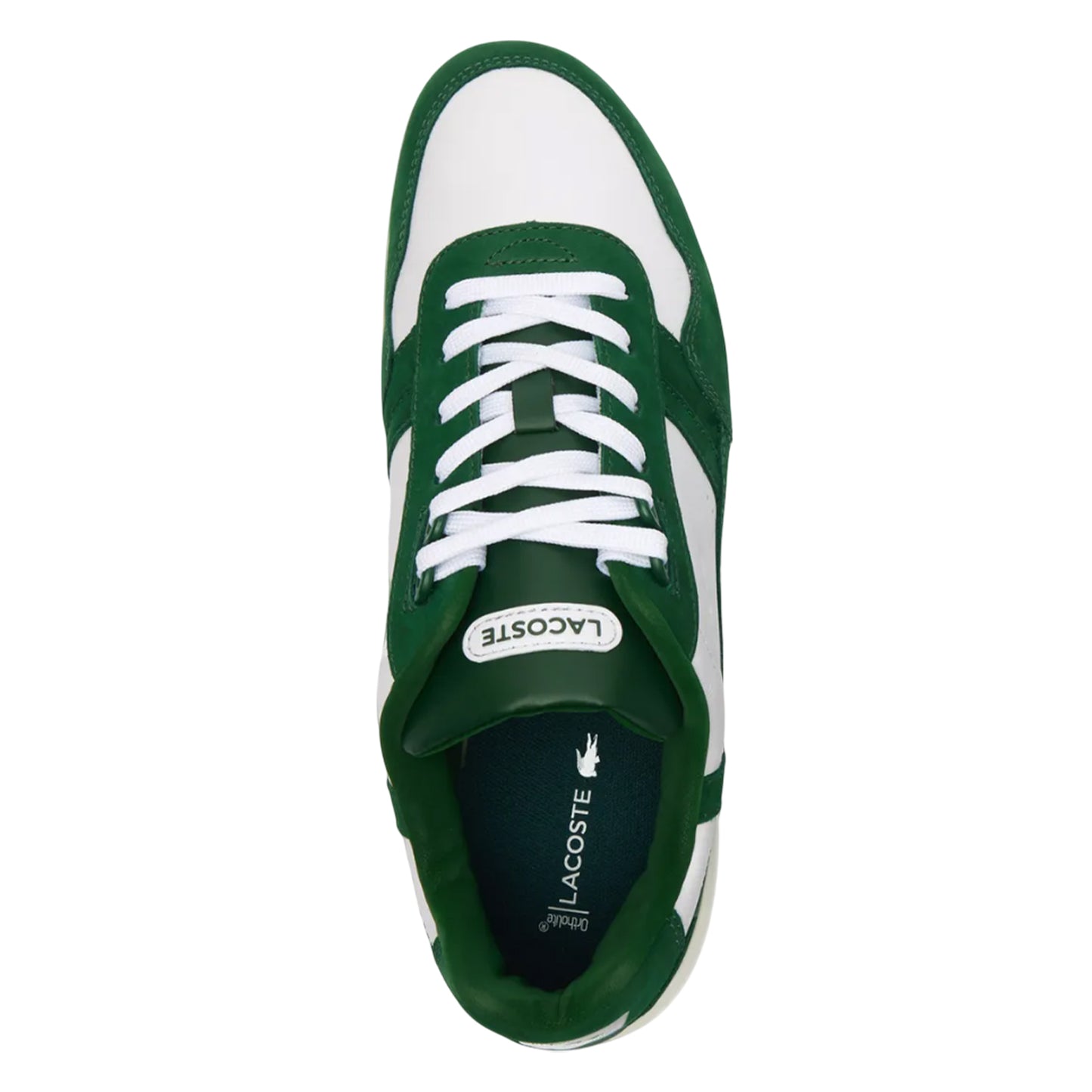 White-Green - Lifestyle - Lacoste Mens T-Clip Leather Trainers