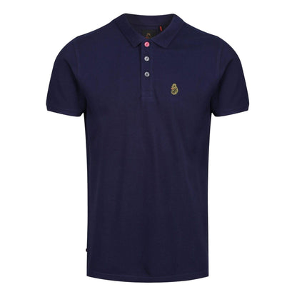 Navy - Front - Luke 1977 Mens New Mead Sport Core Polo Shirt