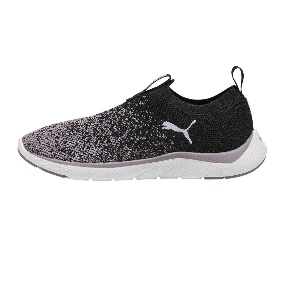 Black-White-Plum - Back - Puma Womens-Ladies Softride Remi Trainers