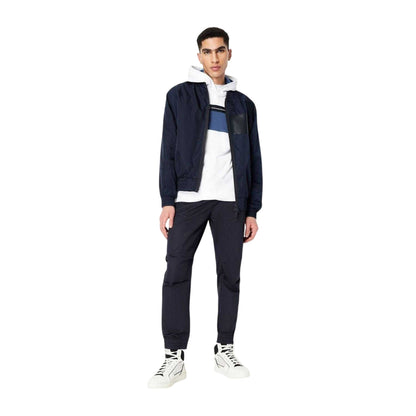 Navy - Side - Armani Exchange Mens Trousers