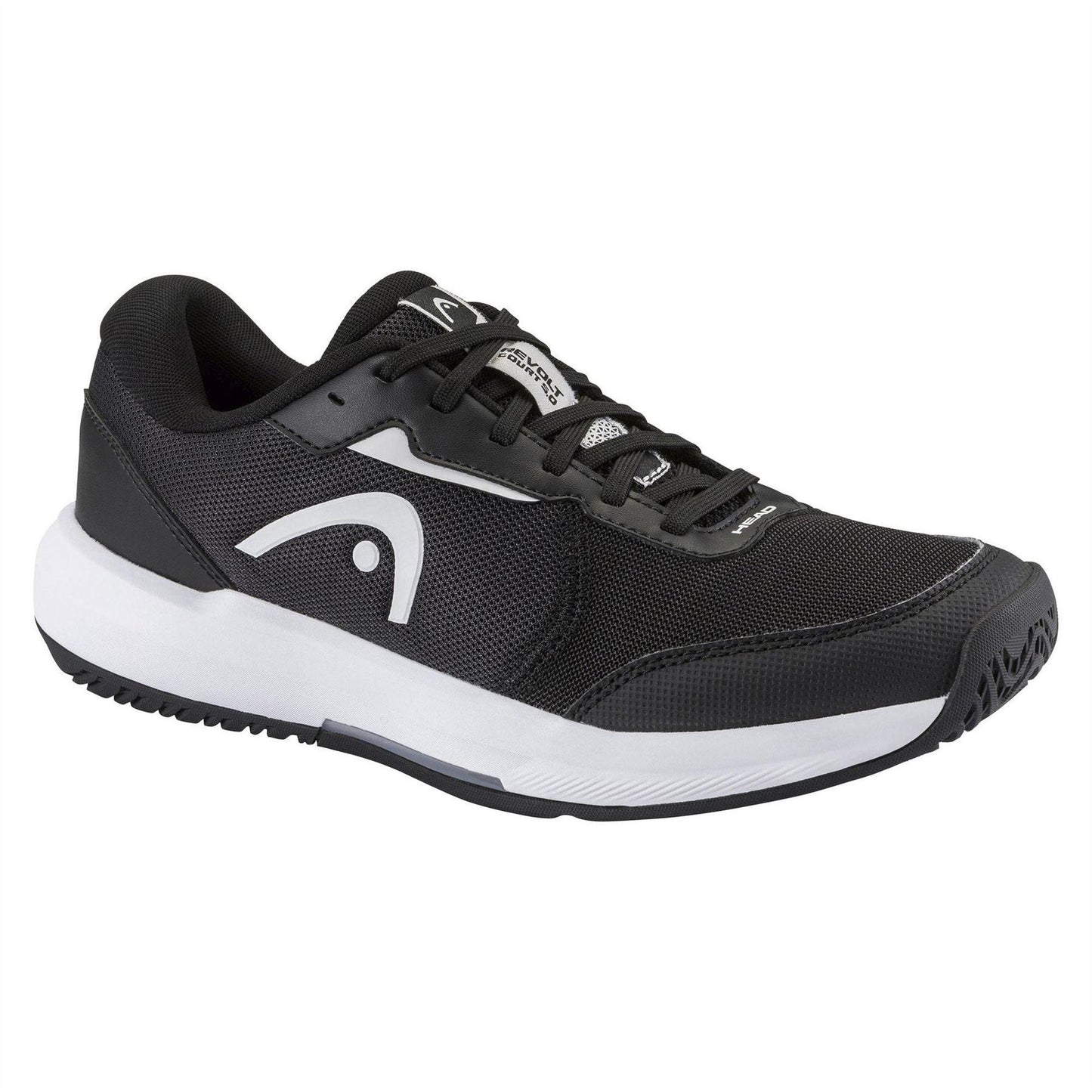 Black-White - Front - Head Mens Revolt Court 5.0 Padel Shoes