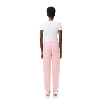 Pink - Back - Lacoste Womens-Ladies Plain Joggers