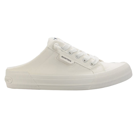 White - Front - Rocket Dog Womens-Ladies Cheery Canvas Flat Mules