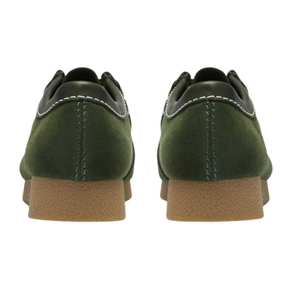 Green - Back - Clarks Mens Wallabee Suede Formal Shoes