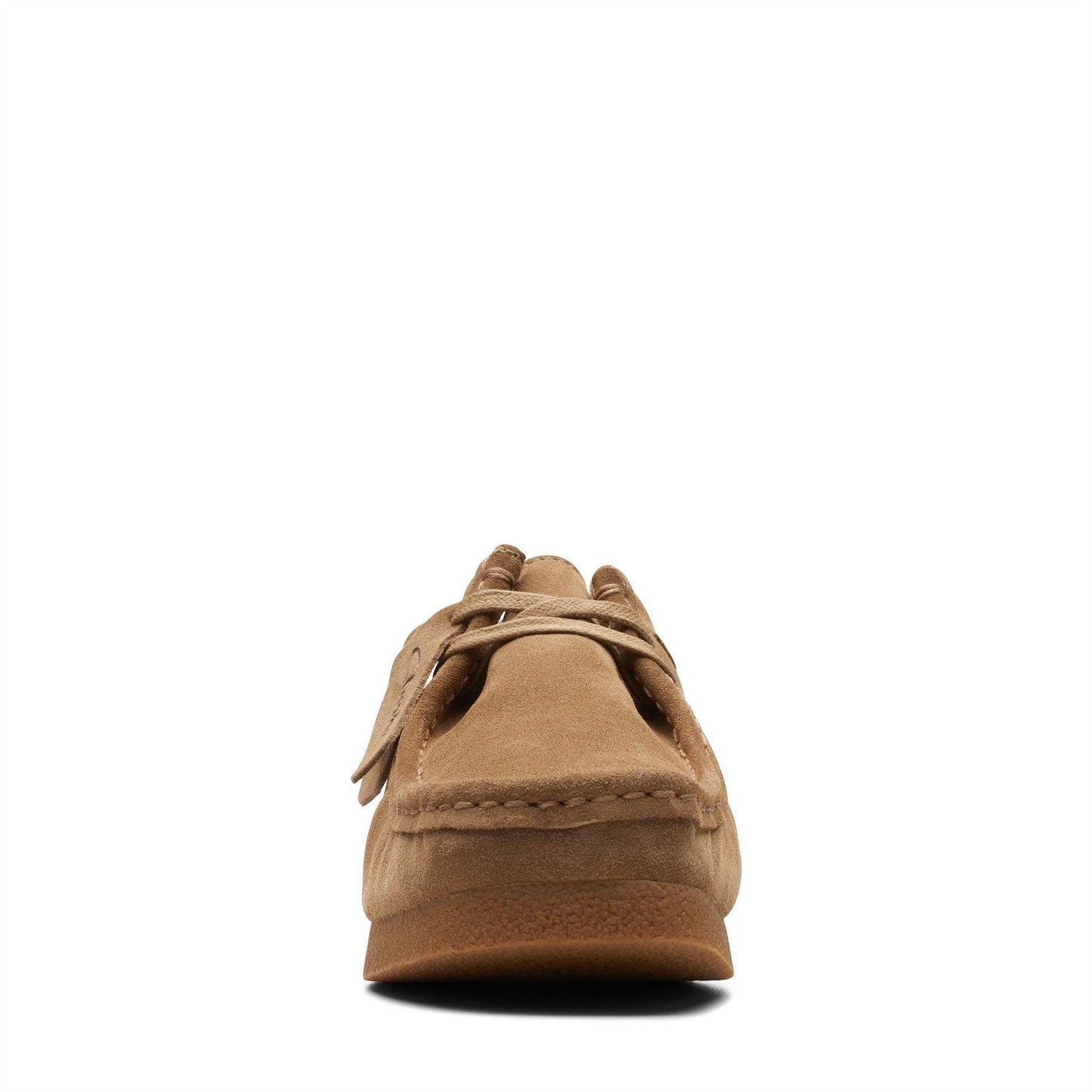 Dark Sand - Side - Clarks Mens Wallabee Suede Formal Shoes