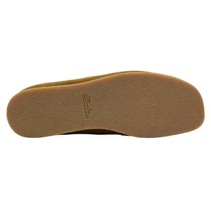 Ochre - Side - Clarks Mens Wallabee Suede Formal Shoes