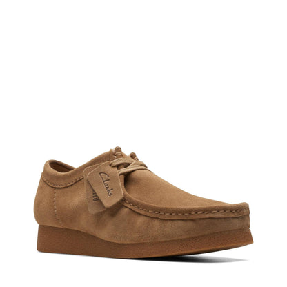 Dark Sand - Back - Clarks Mens Wallabee Suede Formal Shoes