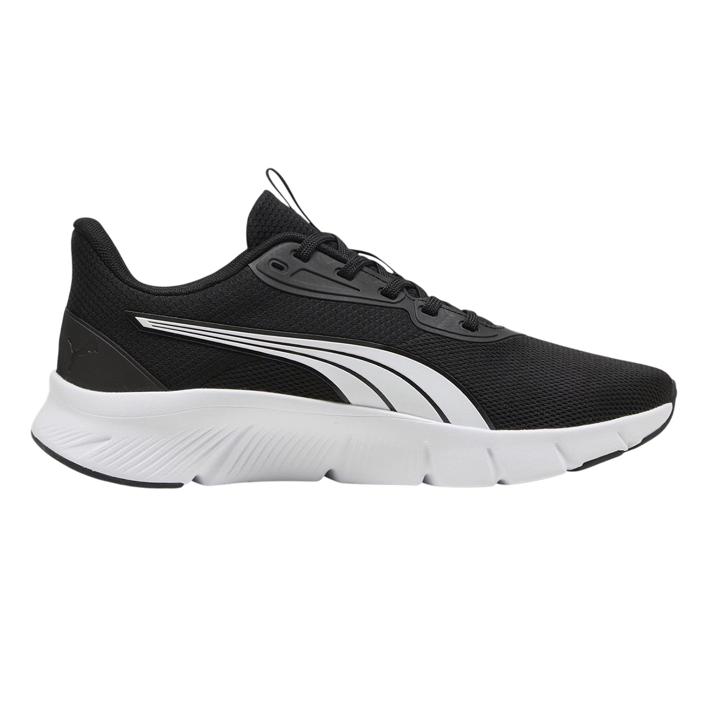 Black-White - Front - Puma Mens FlexFocus Lite Modern Lightweight Running Trainers