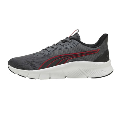 Grey-Red - Back - Puma Mens FlexFocus Lite Modern Lightweight Running Trainers