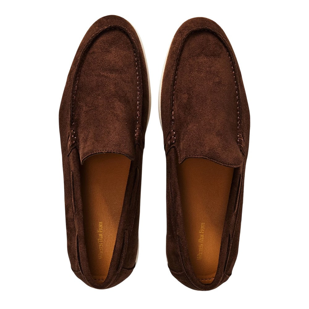 Brown - Side - Where´s That From Mens Suede Loafers