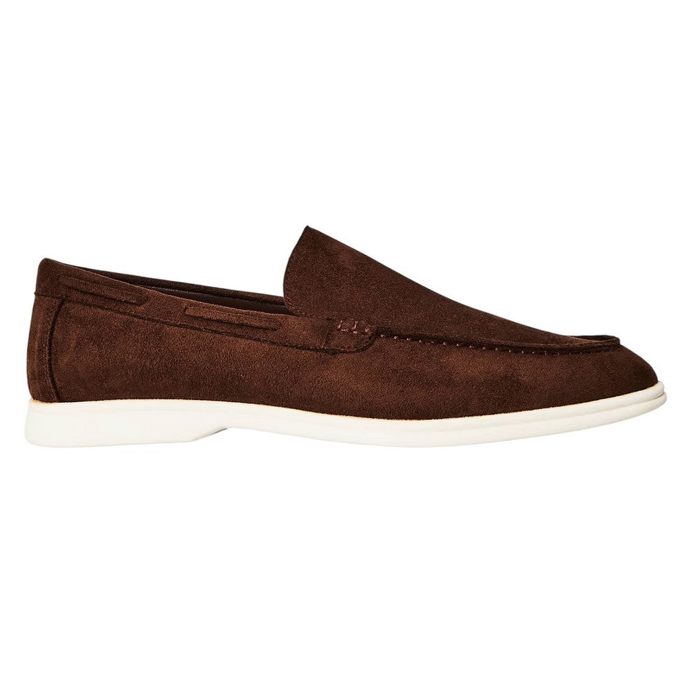 Brown - Front - Where´s That From Mens Suede Loafers