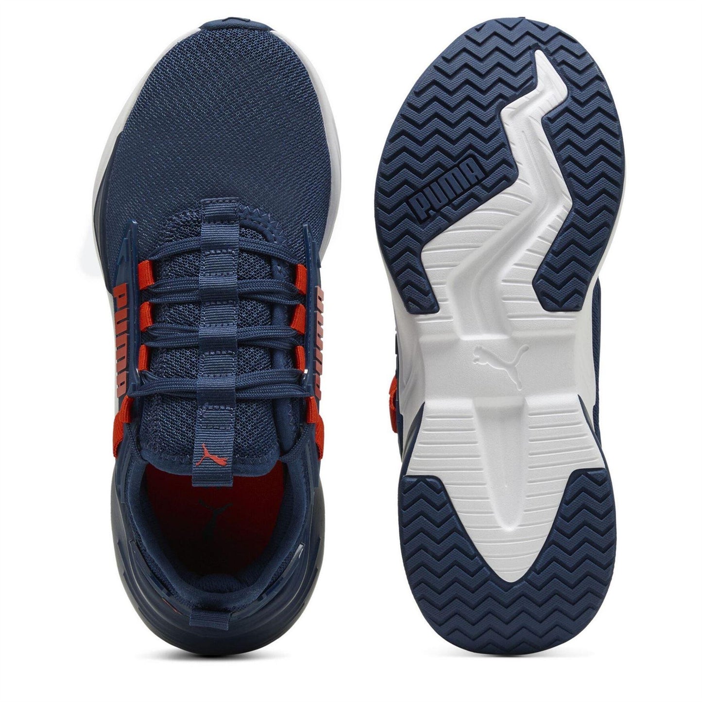 Navy-Red - Side - Puma Mens Retaliate 2 Trainers