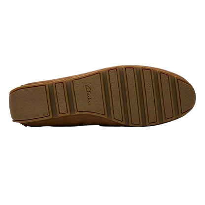 Brown - Side - Clarks Mens Corsley Bar Suede Penny Loafers
