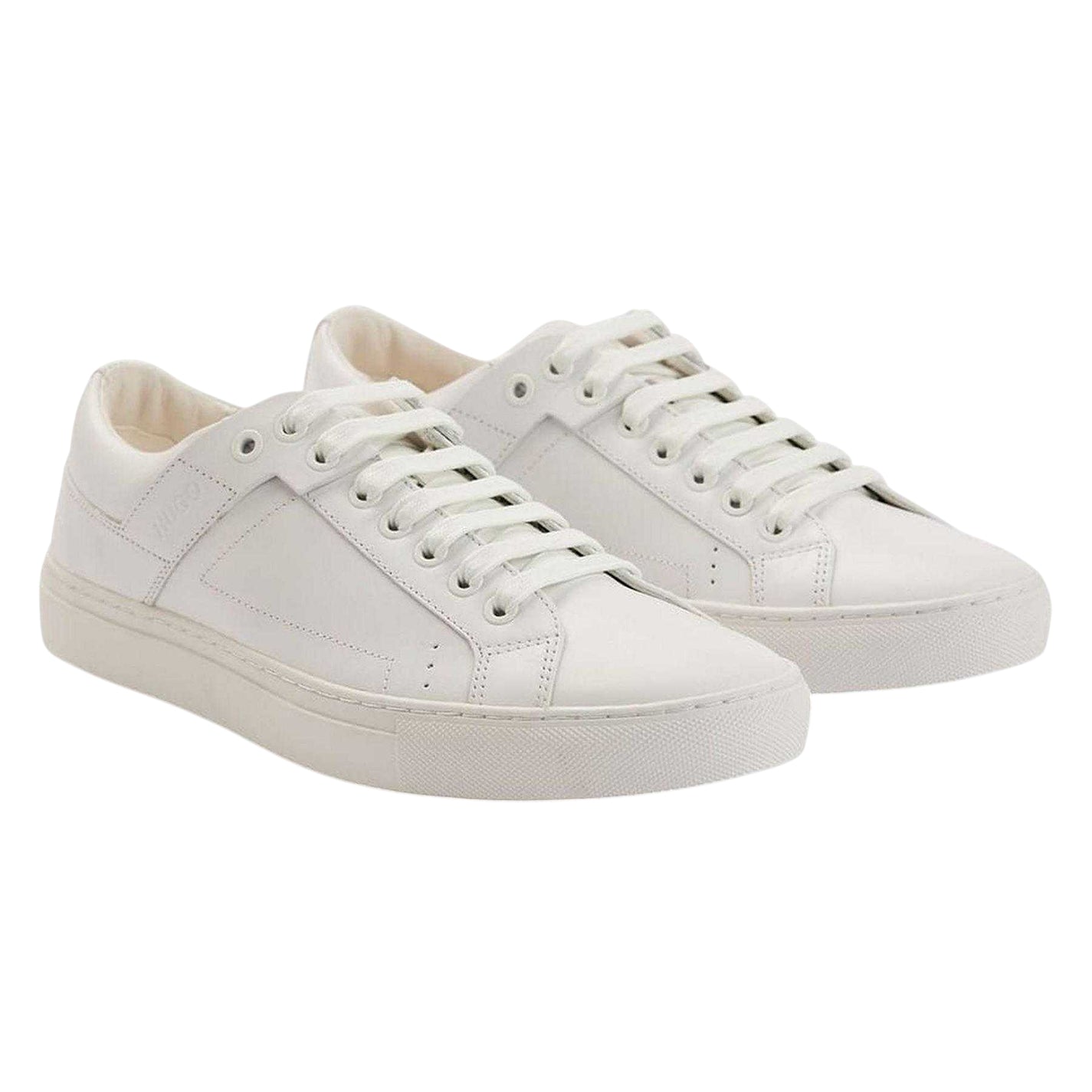White - Lifestyle - Hugo Mens Futurism Leather Trainers