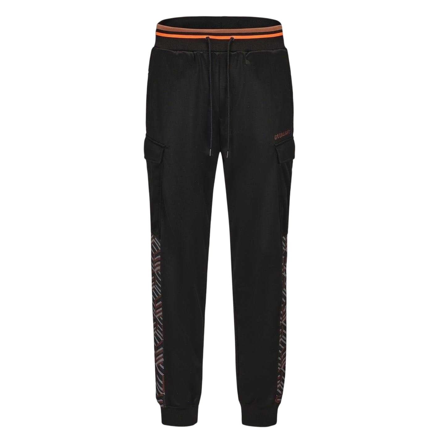 Black - Front - Everlast Mens Geometric Pattern Slim Joggers