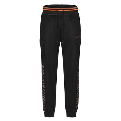 Black - Front - Everlast Mens Geometric Pattern Slim Joggers