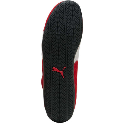 Red-White - Back - Puma Mens Speedcat Cow Leather Trainers