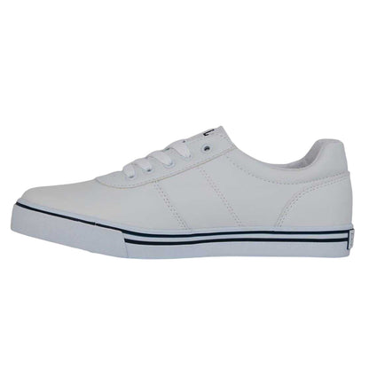 White-Navy - Side - Ralph Lauren Womens-Ladies Hanford III Leather Shoes