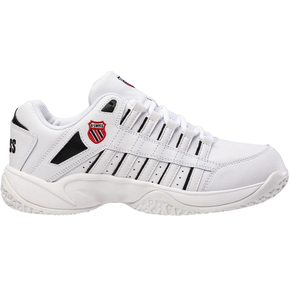White - Front - K-Swiss Mens Leather Low Tennis Shoes