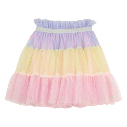 Multicoloured - Back - Billieblush Girls Rainbow Tulle Skirt
