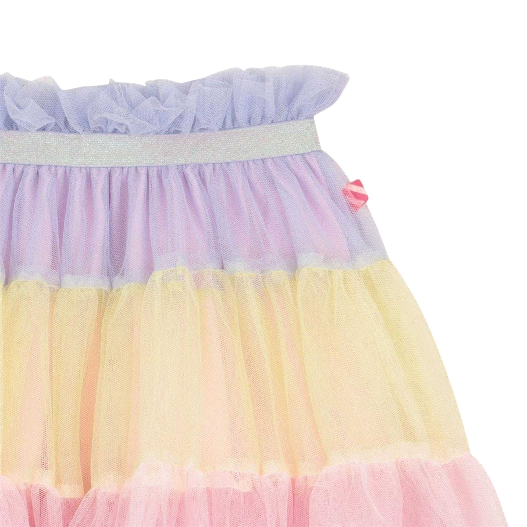 Multicoloured - Side - Billieblush Girls Rainbow Tulle Skirt
