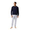 Navy - Close up - Lacoste Mens Fleece Lounge Sweatshirt