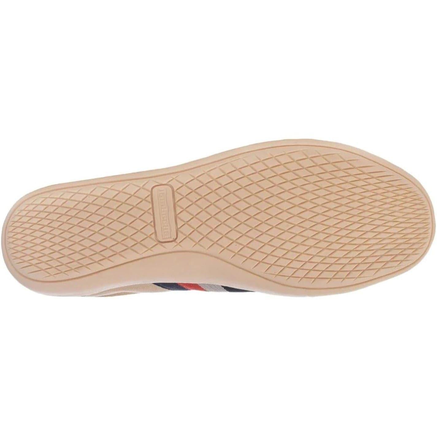 Off White-Beige - Side - Lambretta Mens Canvas Boat Shoes