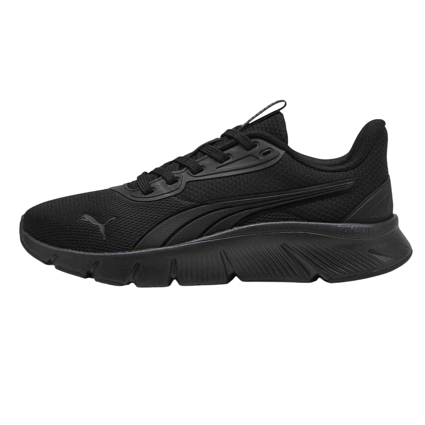Triple Black - Back - Puma Childrens-Kids FlexFocus Lightweight Flat Trainers