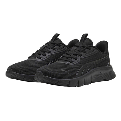 Triple Black - Side - Puma Childrens-Kids FlexFocus Lightweight Flat Trainers