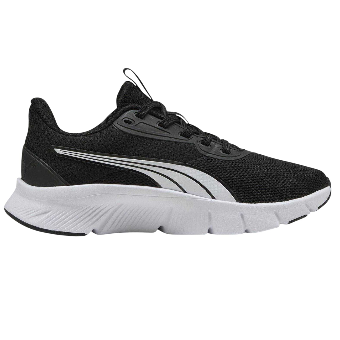 Black-White - Front - Puma Childrens-Kids FlexFocus Lightweight Flat Trainers