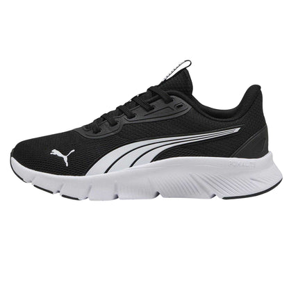 Black-White - Back - Puma Childrens-Kids FlexFocus Lightweight Flat Trainers