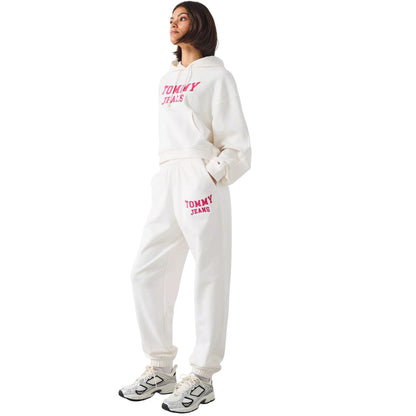 White - Lifestyle - Tommy Jeans Womens-Ladies Varsity Regular Joggers